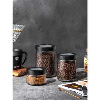 日本ASVEL咖啡豆儲存罐 咖啡粉方糖保存罐子家用咖啡罐玻璃密封罐