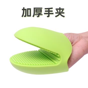 微波爐烤箱烘焙隔熱手套家用廚房耐高溫矽膠防燙手套砂鍋把手夾
