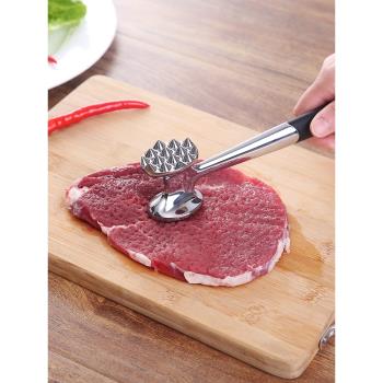 實心松肉錘家用斷筋松肉針廚房錘肉錘子打肉器牛排豬扒雞排敲肉錘