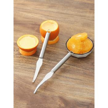 橙子削皮刀304不銹鋼臍橙剝皮做香橙布丁取肉抽芯去核工具開橙器