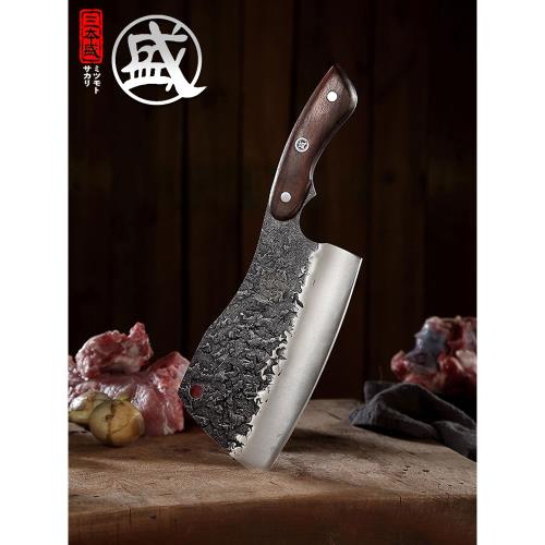 三本盛砍骨刀家用斬骨刀砍骨頭專用刀廚房剁肉刀加厚坎刀剁骨刀