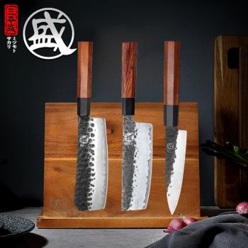 日本鋼鍛打家用菜刀免磨廚房切片不銹鋼廚師女士專用刀具組合套裝