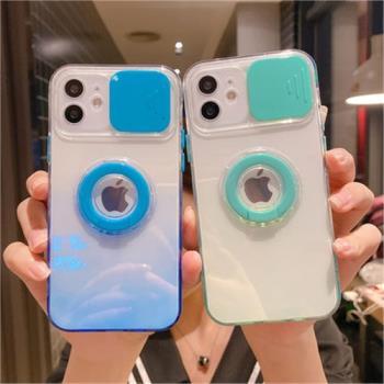 graduated color phone case cover ring holder for iphone 6 7 8 x 11 12 13 14