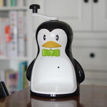 日本進口pearl手動刨冰機可愛企鵝雹冰機夏天家用小型碎冰沙機