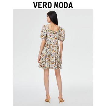 Vero Moda復古甜美泡泡袖連衣裙