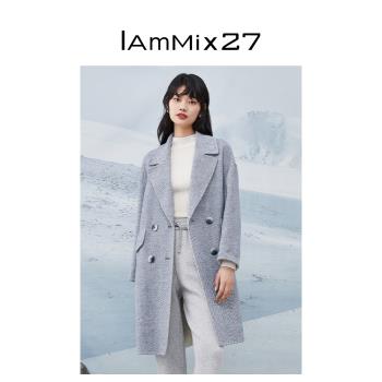 IAmMIX27雙面呢時尚中長款外套