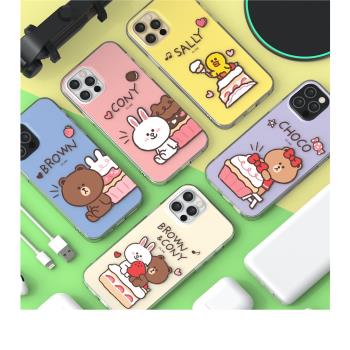 韓國linefriends布朗熊正版手機殼適用蘋果iPhone14手機殼超薄硬