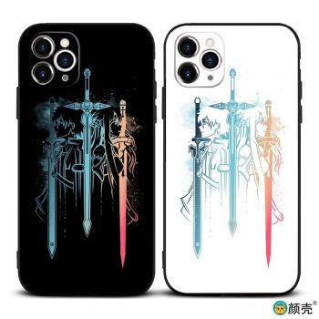 刀劍神域 桐人XR手機殼適用iPhone11磨砂12PRO蘋果14PLUS矽膠13SE