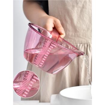 廚房用品食品級透明帶刻度水瓢塑料加厚家用舀水勺舀水瓢大號水晶