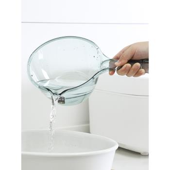 家用廚房水瓢加厚塑料水勺洗澡舀水勺澆花澆菜舀子長柄洗頭水勺子
