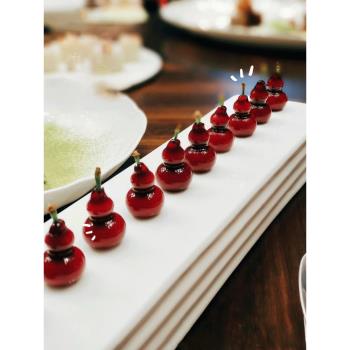 葫蘆鵝肝模具小櫻桃硅膠西餐廳網紅創意冷菜紅酒分子料理意境造型