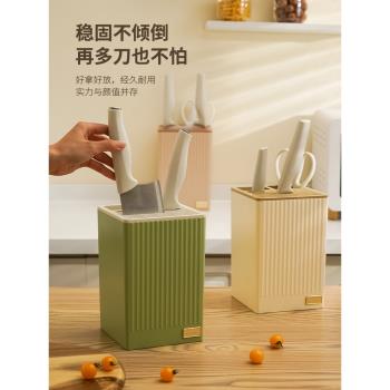 日式刀架廚房置物架臺面筷子刀具收納架一體瀝水架放菜刀的刀架子