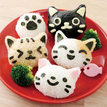 日式可愛小貓咪飯團模具套裝兒童凱蒂米飯造型器DIY壽司便當工具