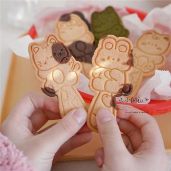 王小miu老師韓式動物雪糕餅干模兔子貓咪小熊青蛙兒童節餅皮模具