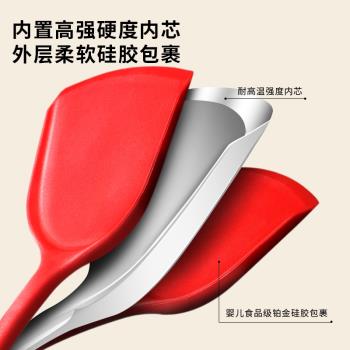 食品級矽膠湯勺家用火鍋專用漏勺商用長柄耐高溫盛湯勺子PLYS