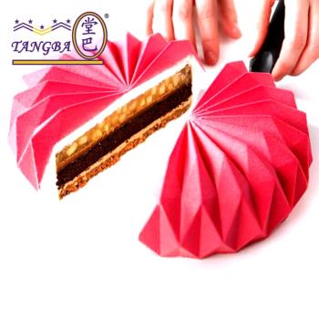 tangba堂巴 6連折紙花慕斯蛋糕模具 7寸折紙花法式西點甜品硅膠模