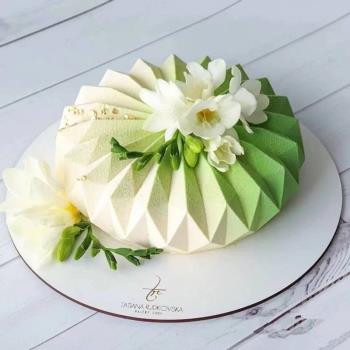 tangba堂巴 6連折紙花慕斯蛋糕模具 7寸折紙花法式西點甜品矽膠模