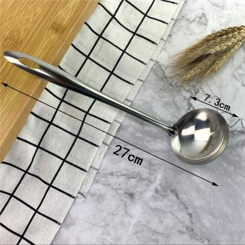 不銹鋼火鍋勺 珍珠漏勺 小漏勺湯殼帶孔漏勺廚房勺子 奶茶店工具