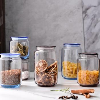 樂美雅密封罐玻璃儲物罐玻璃瓶茶葉罐奶粉罐透明干果玻璃罐食品罐