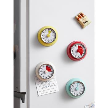 日本霜山廚房機械計時器學習兒童時間管理提醒器鬧鐘磁吸定時器