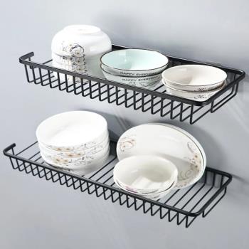 太空鋁瀝水碗碟收納架壁掛廚房置物架用品用具小百貨多功能碗盤架