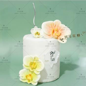 蝴蝶蘭女神母親節花朵生日蛋糕翻糖巧克力石膏香薰裝飾硅膠模具