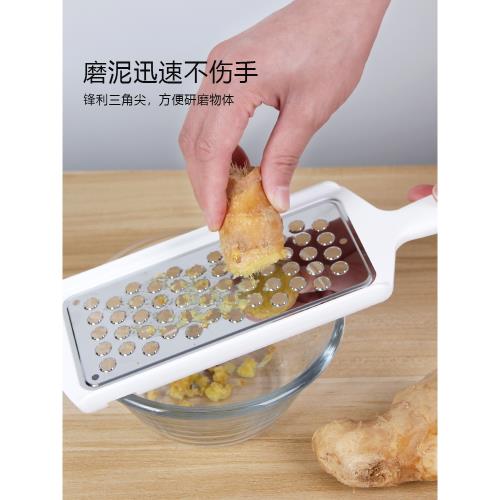 日本進口大號生姜研磨器不銹鋼磨泥器胡蘿卜蒜蓉廚房快速研磨神器