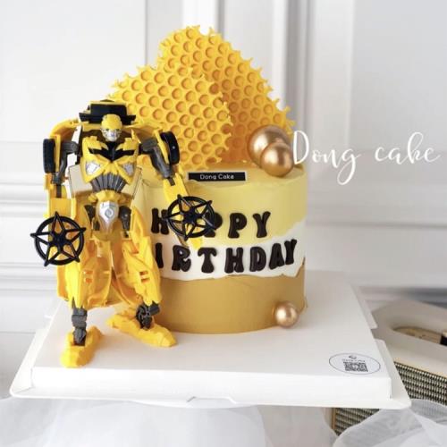東哥同款大黃蜂汽車人金色球蛋糕擺件蜂巢字母圓球巧克力翻糖模具