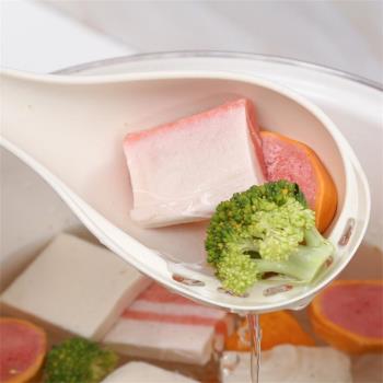 日本拉面湯勺大號盛湯勺漏勺二合一家用廚房長柄塑料耐高溫兩用勺