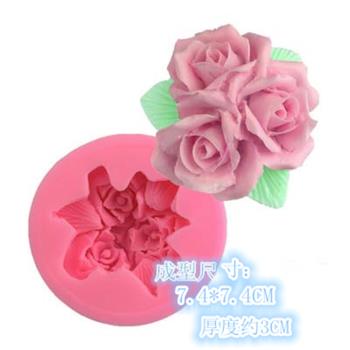 玫瑰花康乃馨牡丹硅膠翻糖模具烘焙蛋糕裝飾冰格手工皂滴膠模具