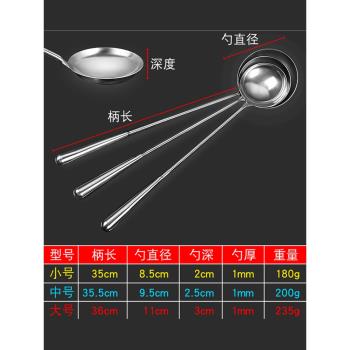 不銹鋼炒勺廚師專用炒菜勺家用分菜勺加厚長柄湯勺鍋鏟無磁馬勺