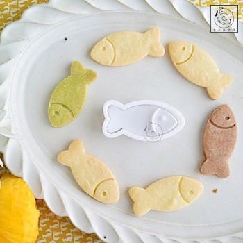 白小狐烘焙經典小魚餅干模具小清新迷你可愛時尚海洋兒童蛋糕裝飾