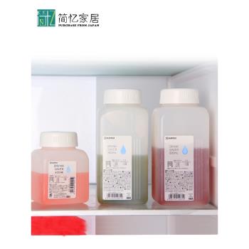 日本進口果汁分裝瓶塑料水壺飲料牛奶液體密封罐戶外便捷冷水壺