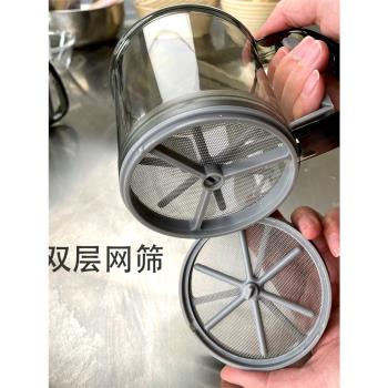手持半自動麵粉篩家用麵粉過濾網篩漏網篩子家用烘焙工具