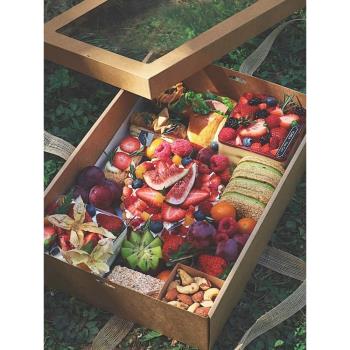 野餐盒禮品袋超大號禮品袋戶外水果食品手拎袋烘焙蛋糕零食手提袋