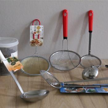 日本進口echo不銹鋼漏勺湯勺鏟漏網瀝油過濾網網勺廚房家用打蛋器