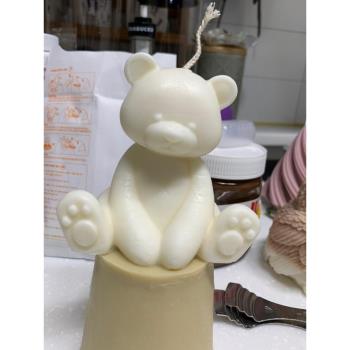 抖音萌寵慕斯模具 3d立體小動物泰迪小狗睡熊冰淇淋蛋糕模具硅膠