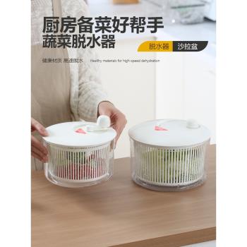 日本進口蔬菜脫水器小型手搖甩菜器廚房洗菜瀝水盆果蔬沙拉瀝水籃