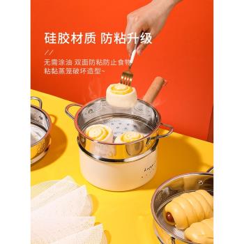 蒸籠紙蒸包子饅頭一次性不粘油紙墊耐高溫食品矽膠墊蒸屜圓蒸鍋紙
