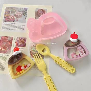 LILIMOLD獨家 布丁櫻桃 矽膠原創ins模具 流沙模具滴膠模具36