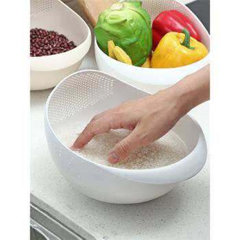 網紅淘米器塑料廚房菜籃子客廳家用淘米盆水果盤廚房瀝水籃洗米篩