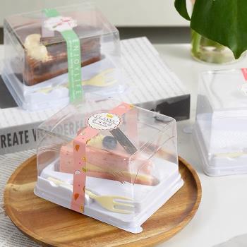三角形千層蛋糕盒子高檔加厚款西點慕斯切件盒一次性透明打包盒子