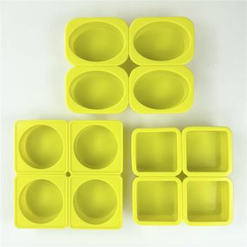 出口品質厚款DIY4連手工皂模具 受高溫易脫模肥皂模 矽膠肥皂模具