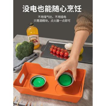 鋁合金保溫爐熱串爐商用烤魚烤串炭烤肉不沾羊排盤加熱酒精燒烤爐