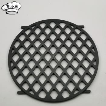 加厚圓形鑄鐵烤網烤肉網燒烤網無涂層不粘戶外碳烤網燒烤工具出口