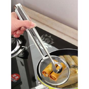 家用漏勺不銹鋼多功能廚房煎炸撈勺油渣過濾器烹飪濾勺防燙食物夾
