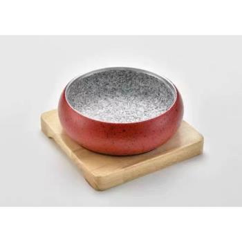 韓式石鍋鼓型缽石鍋飯耐高溫韓國料理石鍋拌飯商用