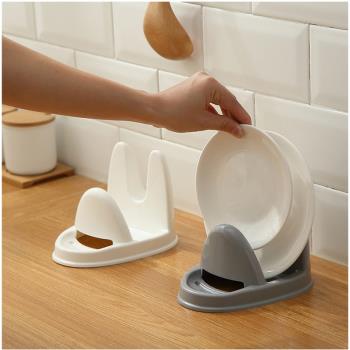 廚房用品立式鍋蓋架 塑料日式多功能置物架瀝水架湯勺鍋鏟收納架