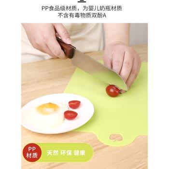 日本進口inomata分類超薄菜板軟砧板案板切菜板可懸掛可彎曲