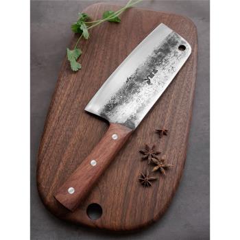 掌廚人高碳鋼手工鍛打菜刀家用廚房切肉片刀女士專用實木中式刀具